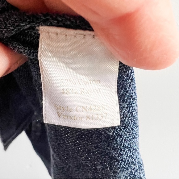 Caslon Blue Cotton Rayon Blend Sleeveless Top Extra Large Crew Neck - Picture 4 of 5